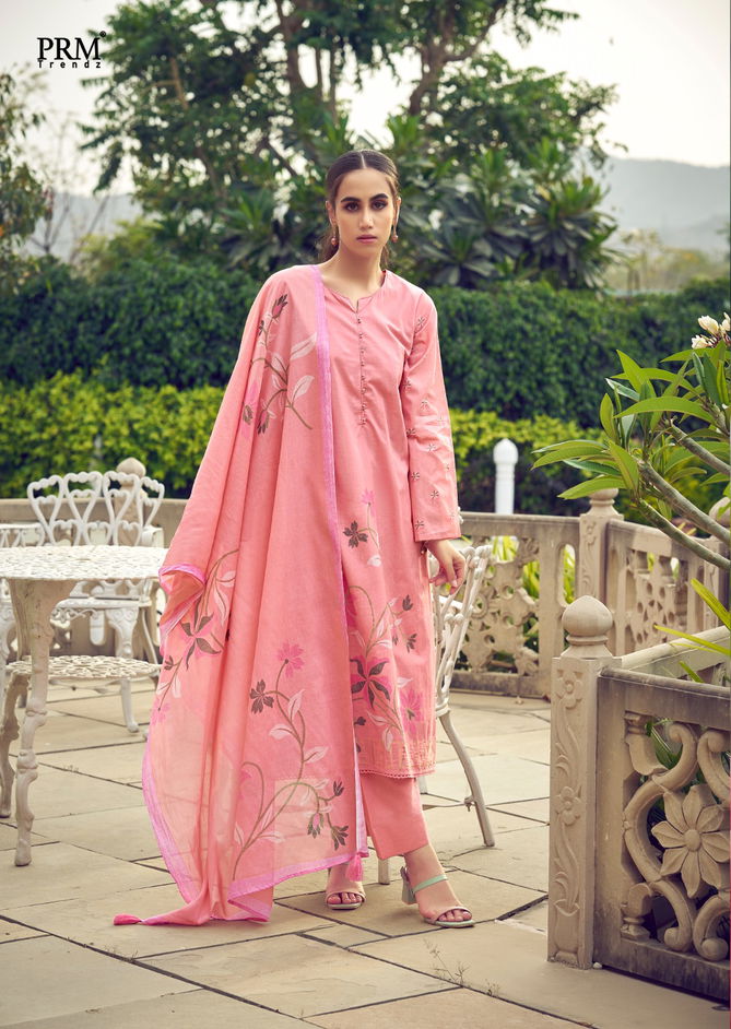 The Elnaz Collection By Prm Fancy Work Lawn Cotton Dress Material Wholesale Market In Surat